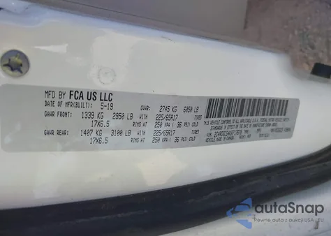 2019 Dodge Grand Caravan Sxt из США, поврежденный, VIN 2C4RDGCG4KR717670